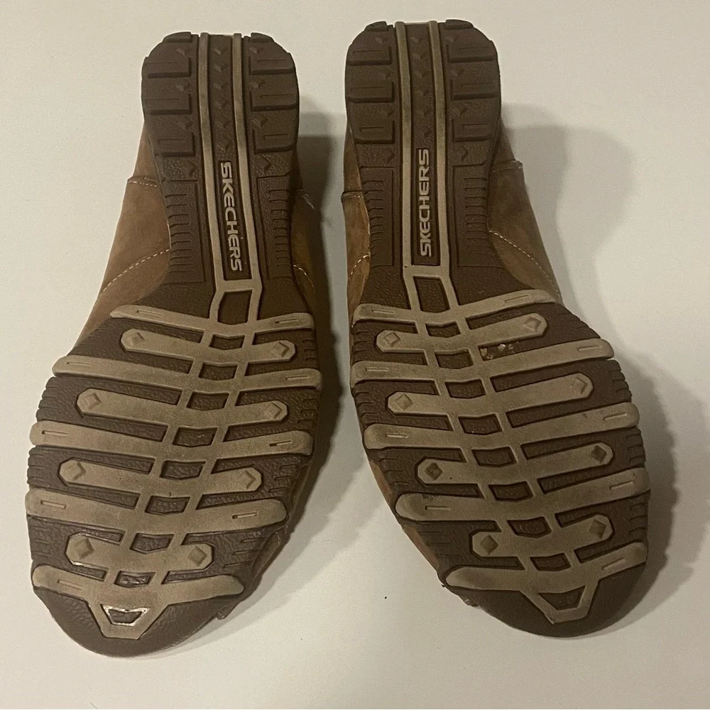 Sketchers Biker Pulsate Women’s 9 Shoes Brown‎ Leather Slip On